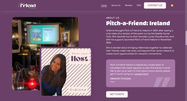 Pitch A Friend website on laptop